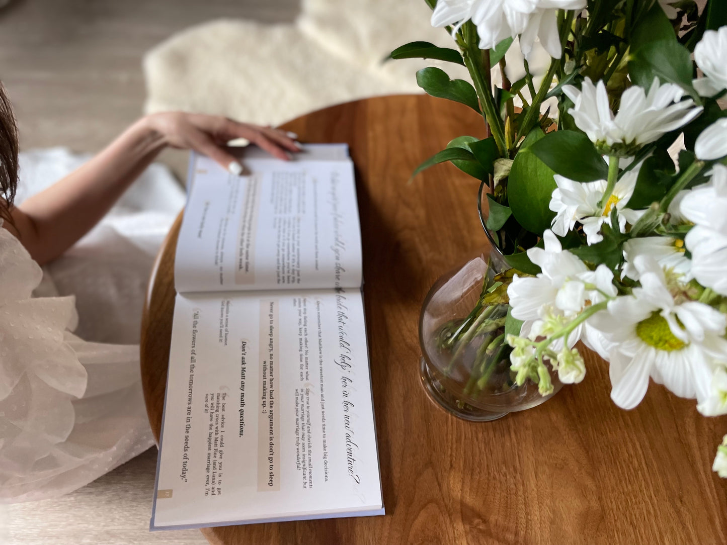 bride reading letters to the bride book
