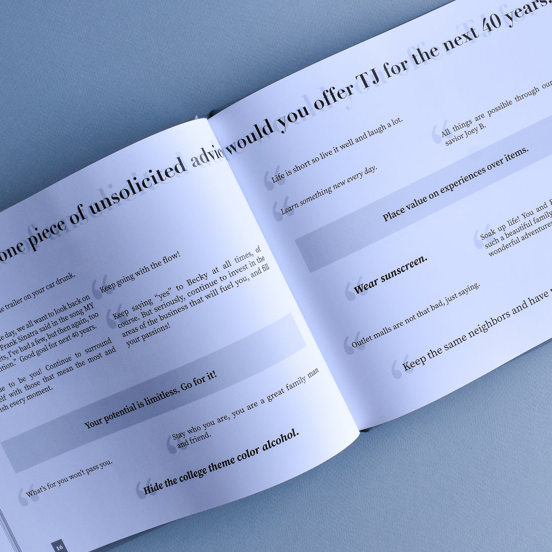 The Birthday Book: Advice Round-up
